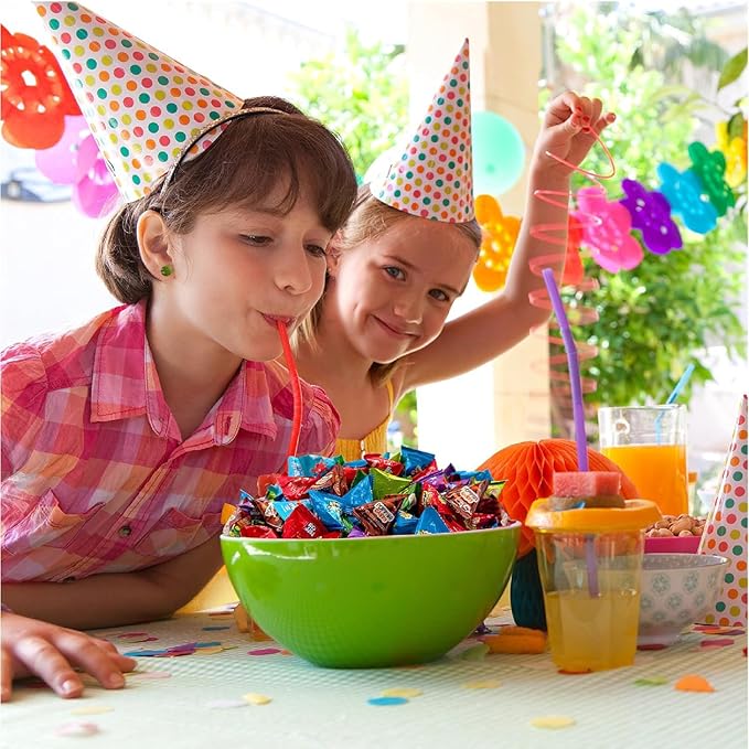 Popping Rock Candy Assortment - 1 Pound Box (About 125 Count) - Individually Wrapped Halloween Candy - Strawberry, Blue Raspberry, Grape, Tropical Punch, Apple, Watermelon