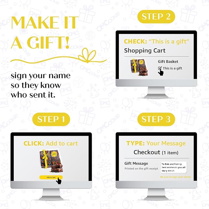 Sending You Sunshine Gift Basket Care Package Cookies Chocolate Brownies Food Gift For Men Kids Women | Nut Free Dairy Free | Thinking Of You