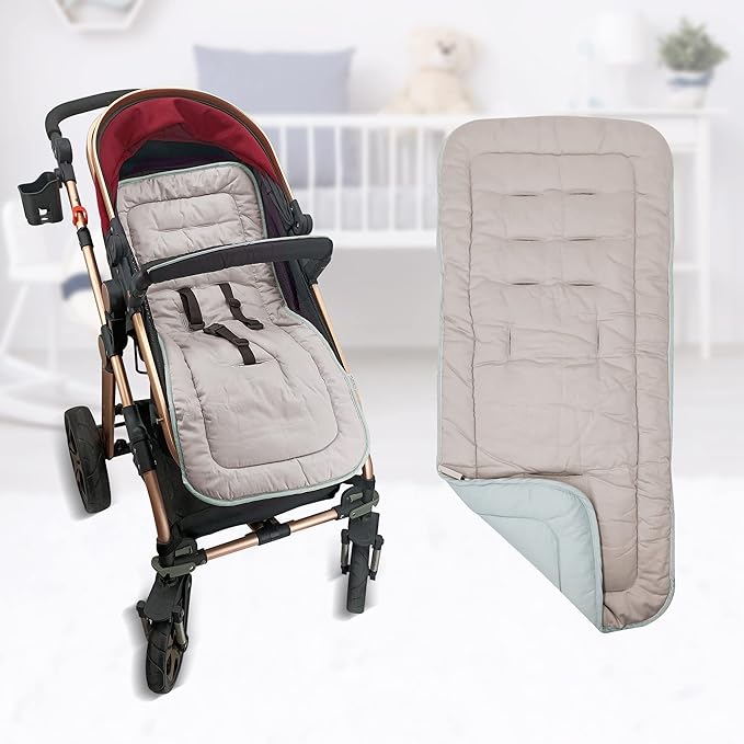 Baby Carriage Cushion, Universal Breathable Stroller Mat, Stroller Cushion for Strollers 100% Cotton, 34x78cm,1 Pack