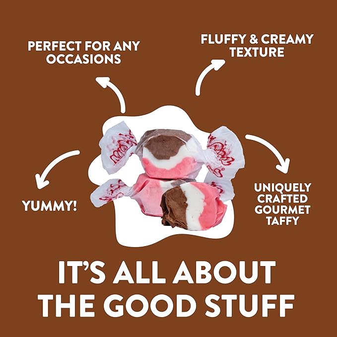 Taffy Town Saltwater Taffy, Neapolitan, 2.5Lb