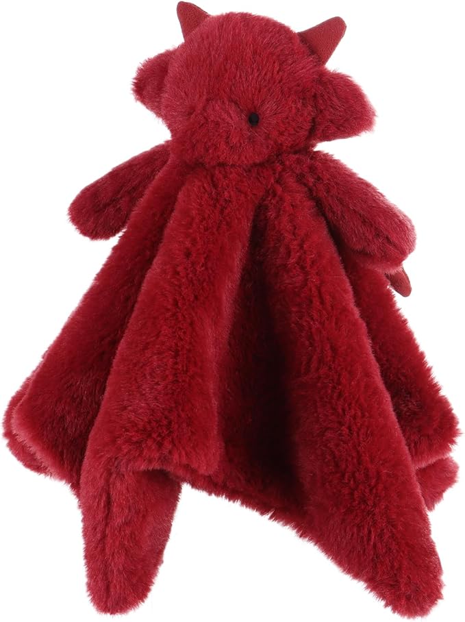 Apricot Lamb Red Dragon Soft Loveys for Babies, Security Blanket for Baby Boy and Girl, 13.8 Inches for Infant and Toddlers