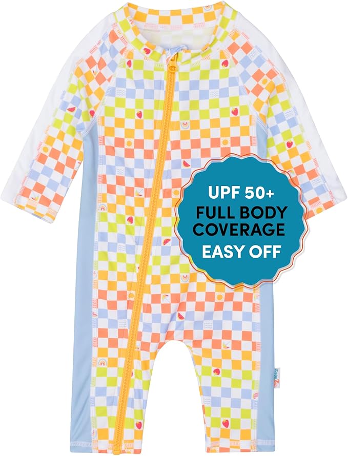 SwimZip Boys' Long-Sleeve UPF 50+ Swimsuit for Baby, Toddler, & Little Boys