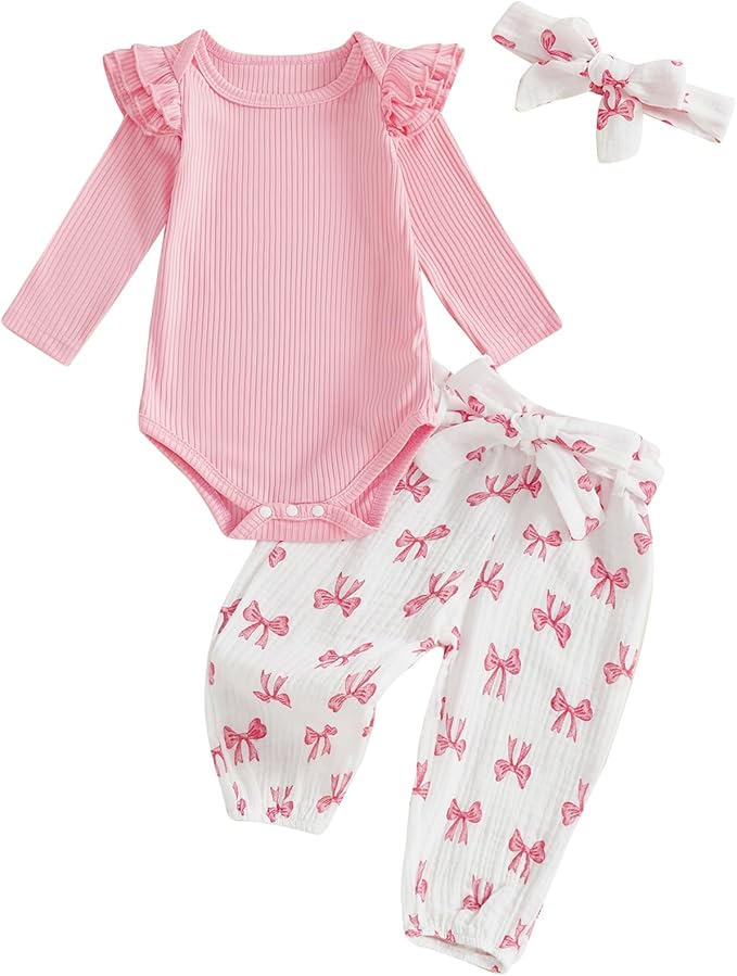 Mubineo Baby Girl Clothes Outfits Cute Flower Romper Daisy Pant Fall Winter Newborn Outfit Sets