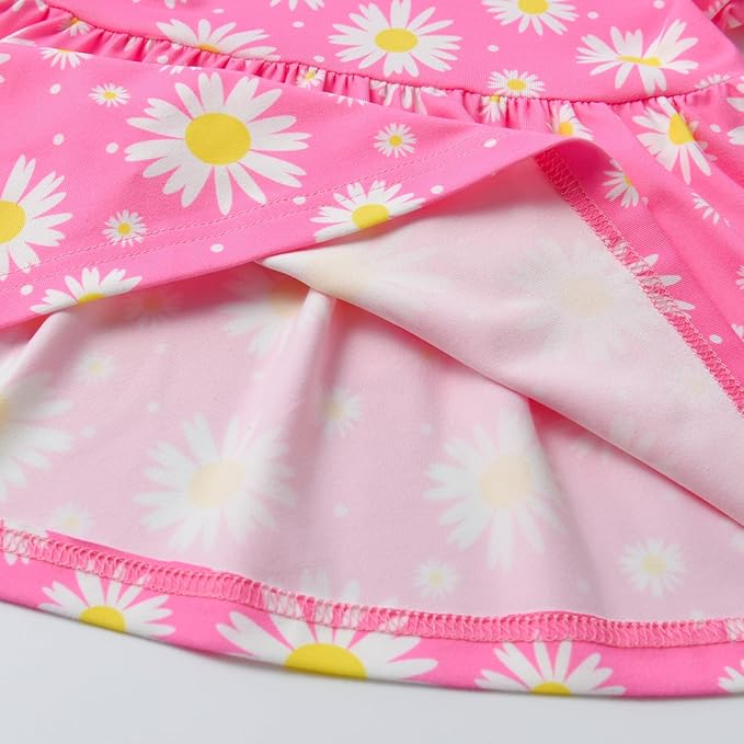 3PCS Baby Girl Clothes Ruffle Floral Shirt Tops Pants Headband Outfit Sets