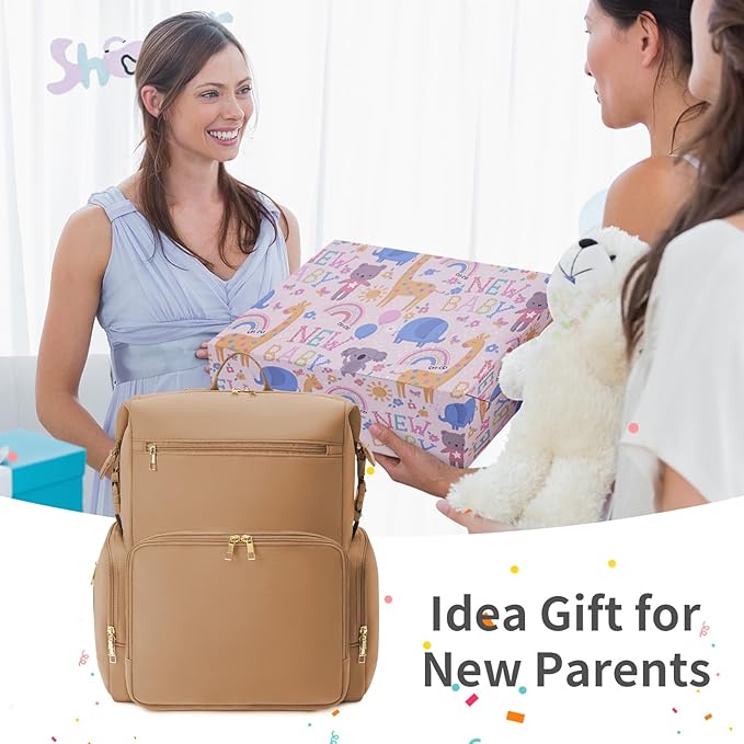 CEI-CEI Neoprene Diaper Bag Backpack Large Newborn Baby Maternity Bags Waterproof Travel Backpack for Mom Dad with Insulated Pockets,Changing Pad