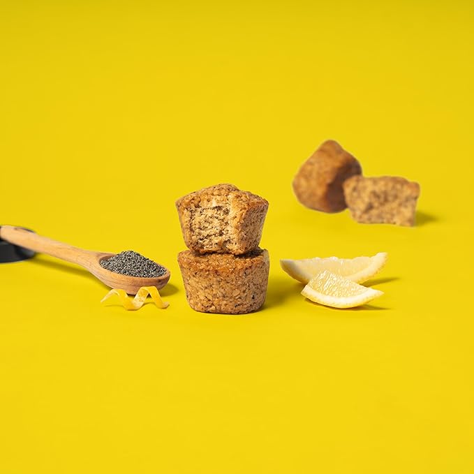 Bobo's Oat Bites, Lemon Poppyseed, 1.3 oz Bites (30 Pack Box), Gluten Free Whole Grain Snack, Vegan On-The-Go