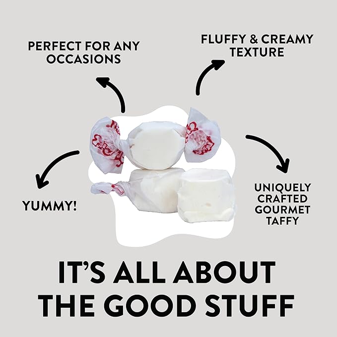 Taffy Town Saltwater Taffy, Vanilla, 2.5Lb