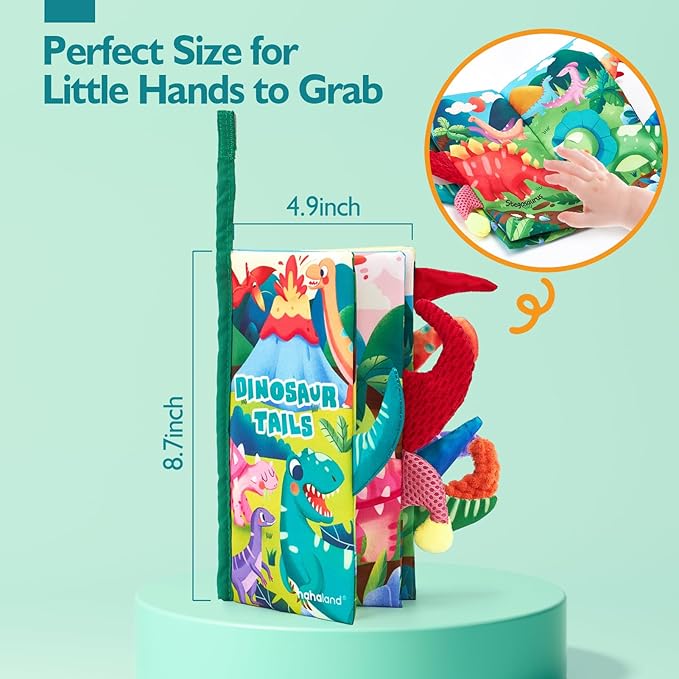 hahaland Baby Books 0-6 Months,Infant Tummy Time Toy Sensory Toys 6 to 12 Months Touch Feel Book Gifts for Boy Girl 0-3 Month Learning Toy Baby Christmas Birthday Gifts Stocking Stuffers (Single)