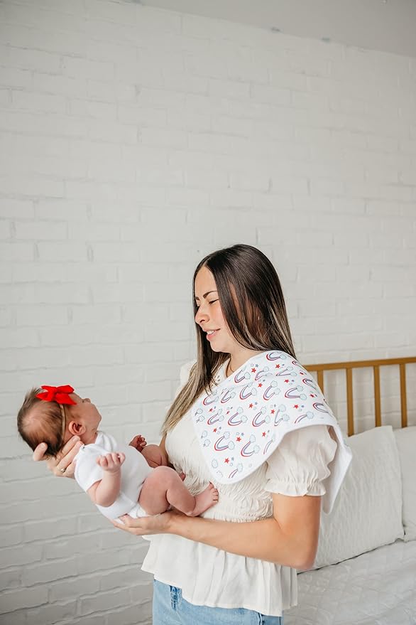 Copper Pearl Baby Burp Cloth Large 21''x10'' Size Premium Absorbent Triple Layer 3-Pack Gift Set Liberty