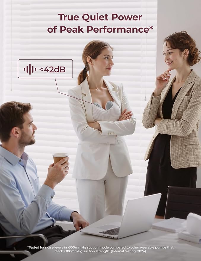 Momcozy Breast Pump Hands Free Upgraded Mobile Flow | M9, App Discreet Control with Personalized Multi-Modes & 15 Levels, Wearable Breast Pump 24mm, 2 Pack Gray