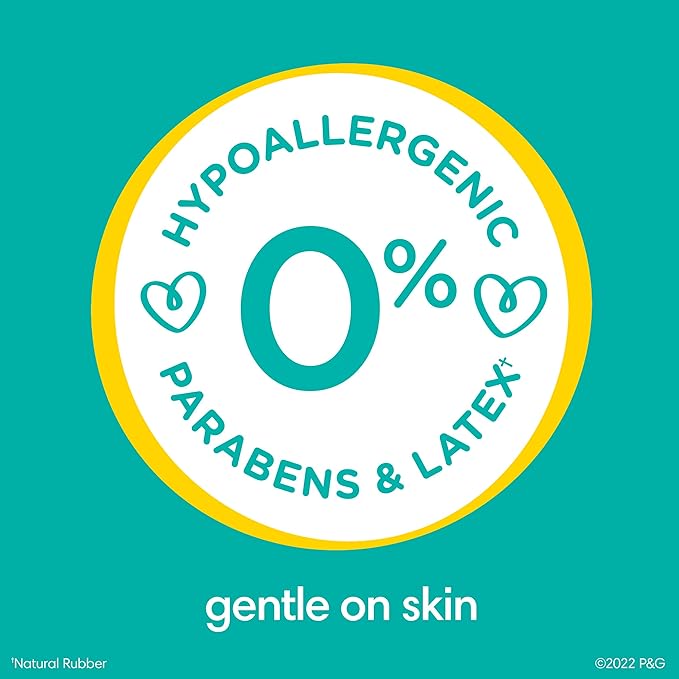 Pampers Baby Wipes Sensitive, Water Based Hypoallergenic and Unscented 504 Total (6 Flip-Top Packs)