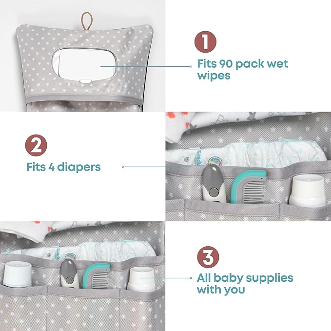HAMUR Baby Diaper Bag Organizer – Travel-Friendly, Compact & Foldable | Stroller Pouch for Newborn Essentials – Must-Have for Boys & Girls (Anchor)