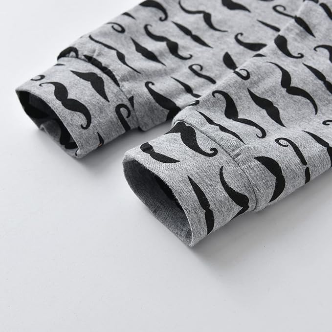 KuKitty Newborn Infant Baby Boy Clothes Long Sleeve Romper + Pants + Hat 3PCS Outfits Set