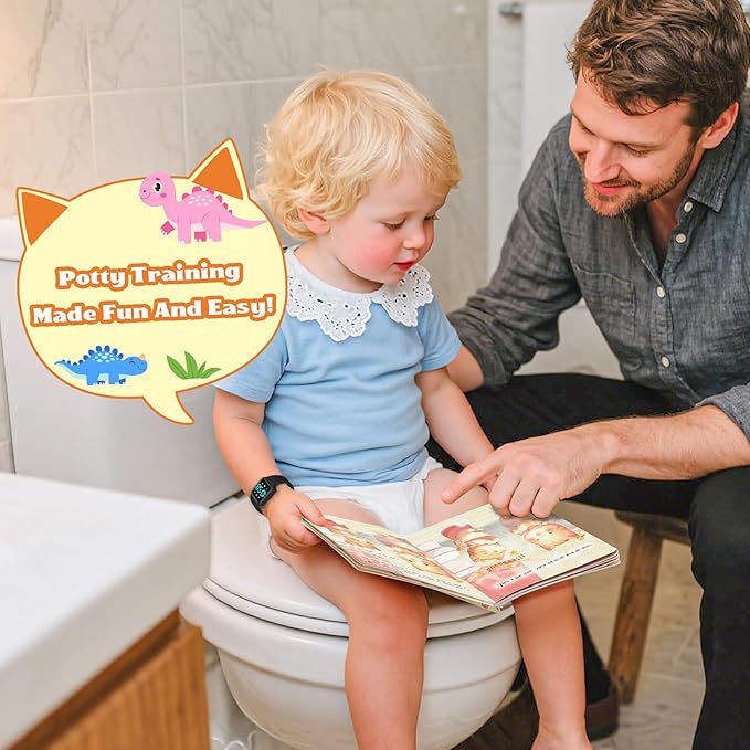 Toddler Potty Training Set – Potty Training Watch with Musical/Vibration Countdown Alerts, Fun Board Book, Progress Chart & Reward Stickers – Interactive Potty Training Kit for Kids Ages 2-6