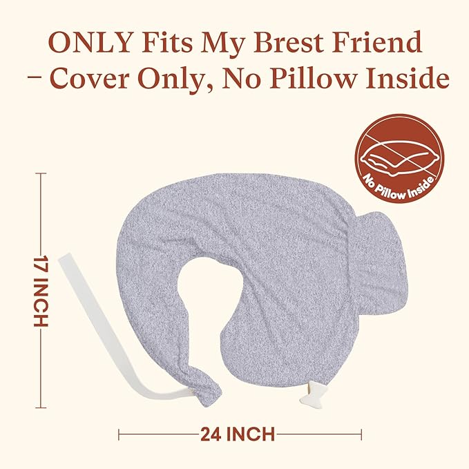 Nursing Pillow Covers Compatible with Breast Feeding Pillow Nursing Pillow (2 Pack Covers-Pillow NOT Included)