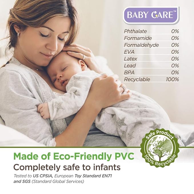 Baby Care Play Mat (Medium, Nordic Trails - Tribal) 73’’ x 49’’ Original One-Piece Reversible Rollable Waterproof Firm PVC Play Mat for Infants, Babies, Toddler, and Kids