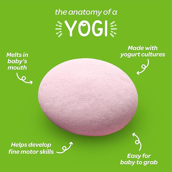 Happy Baby Organics Yogis Freeze-Dried Yogurt & Fruit Snacks, Variety Pack (Pack of 6) & Teether, 3 Flavor Variety Pack, 12 Count (Pack of 3)