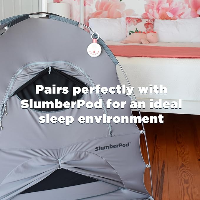 SlumberPod SlumberCalm Portable Sound Machine | White Noise Sound Machine Baby | Shhh Mode | 21 Relaxing Sleep Sounds | Travel Sound Machine | Rechargeable Night Light | Baby Registry Gift