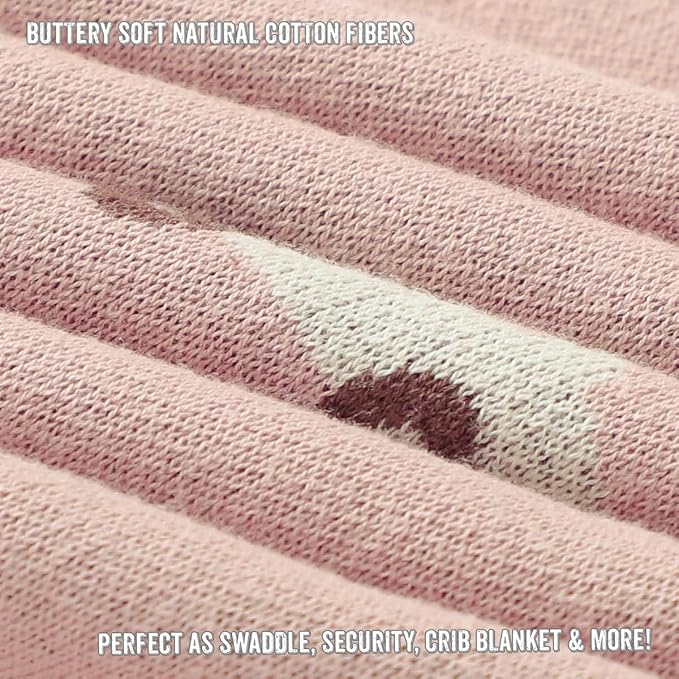 Baby Swaddle Blanket for Girls 100% Cotton Buttery Soft Cozy Receiving Swaddle Crib Stroller Blanket for Shower Gift Registry for Newborns, Infants, Toddlers (Unicorn - Pink)