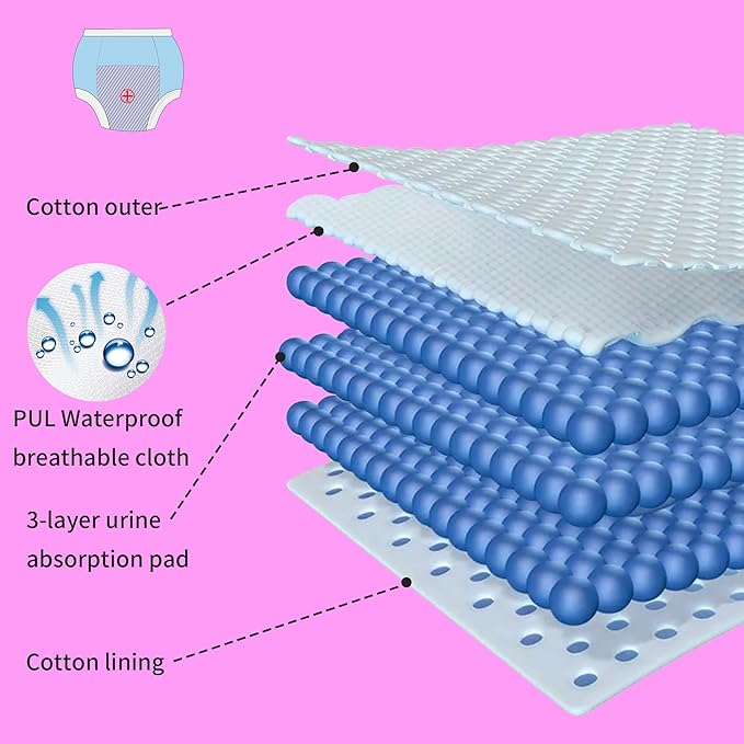 BIG ELEPHANT Potty Training Underwear - 10 Pack, 100% Cotton Absorbent Unisex Toddler Pee Pants for Boys Girls