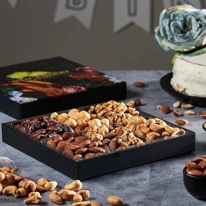 Nuts Gift Basket, Gourmet Snack Box,in Elegant Box, Gift Set For Christmas, New Years, Birthday Party, Care Package, Sympathy, Healthy Gift, Gift for Men and Women. Kosher, Snackberry (3-Pack)