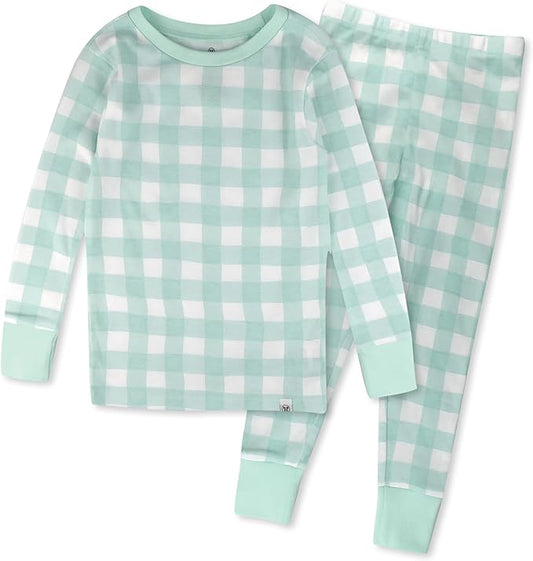 HonestBaby baby-girls 2-piece Pajamas Sleepwear Pjs 100% Organic Cotton for Baby, Toddler, Kids, Girl