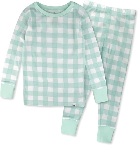 HonestBaby baby-girls 2-piece Pajamas Sleepwear Pjs 100% Organic Cotton for Baby, Toddler, Kids, Girl