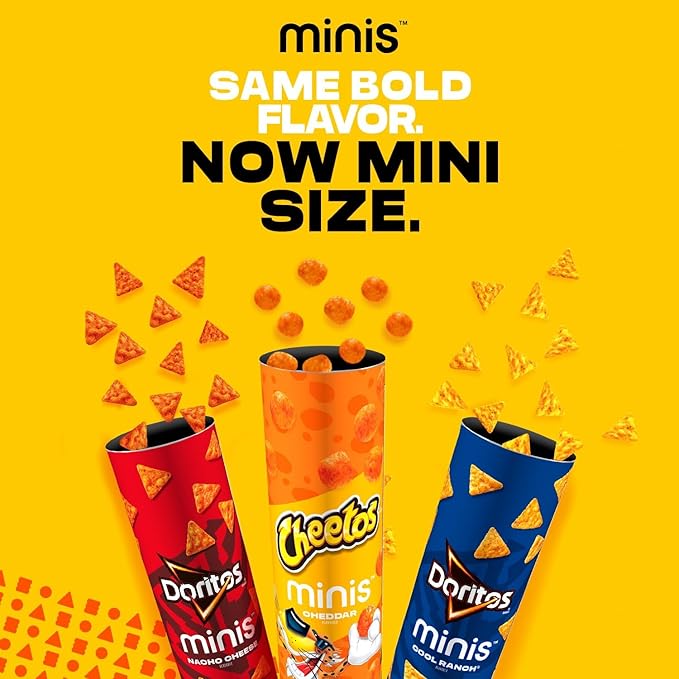 Cheetos Minis Canisters, Cheddar, 3.625 Ounce (Pack of 6)