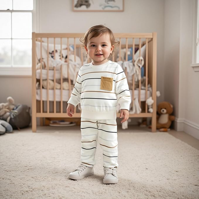 CIYCUIT Toddler Baby Boy Clothes Long Sleeve Sweatshirt Pants Set Fall Winter Outfits