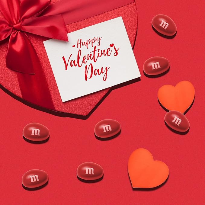 M&M’S WORLD Peanut Red Chocolate Candy 2lb Resealable Pack for Graduation Wedding 4th of July Candy Buffet Birthday Parties Candy Bar and Edible Decoration