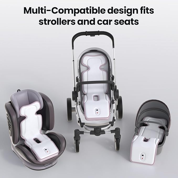 Baby Stroller Cooling Pad,Car Seat Cooler with 2 Built-in Blower Fan| 10h maxRuntime & 10000mAh Battery | 3-Speed Adjustable & Breathable 3D Mesh, Carseat Cushion,Baby Essentials in Summer