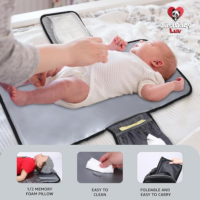 Award-Winning 3-SET Premium Leather Diaper Bag Backpack – Stylish, Durable, Waterproof Vegan Leather with PEVA Changing Pad & Baby Headrest, Travel-Friendly, Organized for Busy Parents