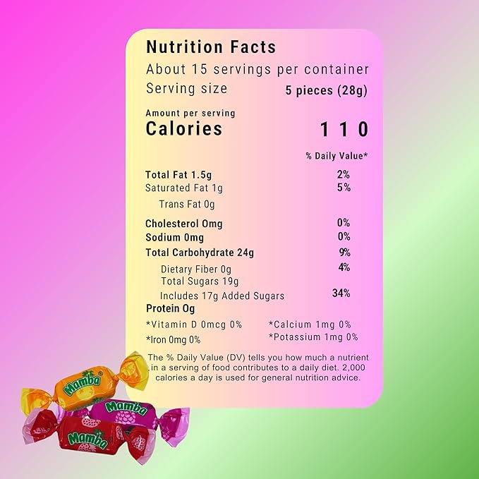 Raspberry Mamba Fruit Chews, 1 Lb. Bag – Individually Wrapped – Juicy Chews Perfect For Holidays, Pinatas, Christmas Stockings, Goody Bags, And Parties – Approx. 80 Pieces