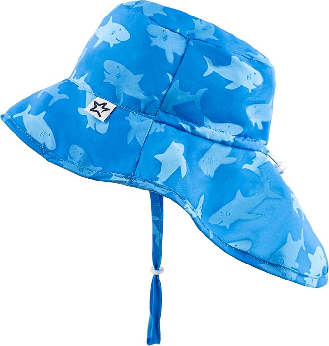 Tiny Twinkle Sun Protection Baby Flap Hat with UPF 50+ Sun Protection for Baby and Toddler Boys and Girls