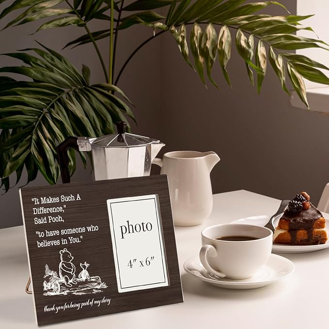 Pooh Bear Quote Teacher Picture Frame, Teacher Appreciation Gifts, Thank You Gifts for Teachers, To Have Someone Who Believes in You Photo Frame for 4 x 6 Inch Photo