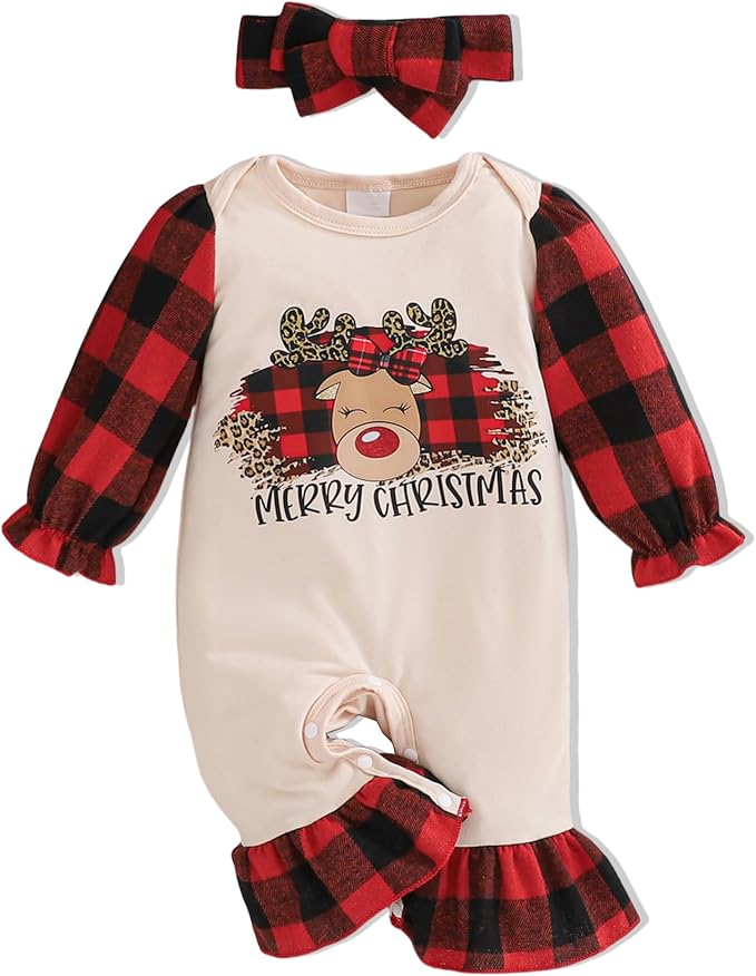 Preemie Newborn Baby Girl Clothes Infant Fall Winter Outfits Letter Floral One-Piece Romper+Jumpsuit