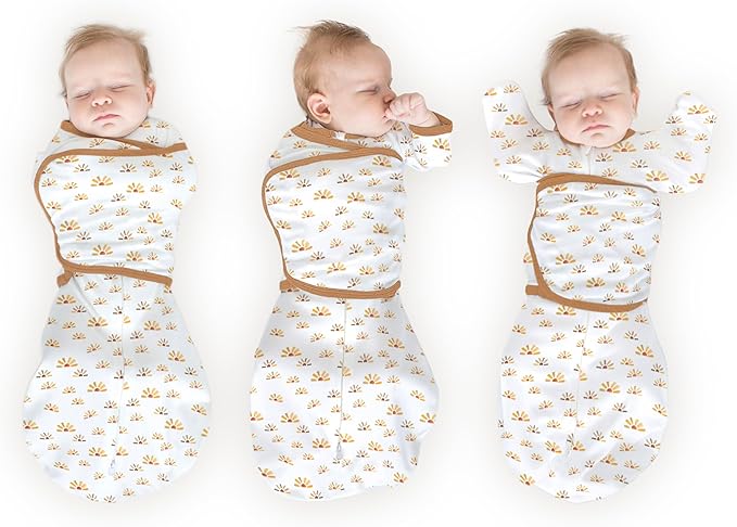 SwaddleDesigns 6-Way Omni Swaddle Sack Arms Up Swaddle for Newborn, More Options to Calm Startle Reflex, Improves Sleep