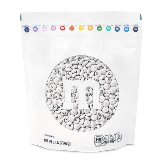 M&M’S WORLD “Mrs. and Mrs.” Milk Chocolate Candy, 5 lbs Bulk Candy for Wedding Decorations, Unique Favors, or Cake Topper