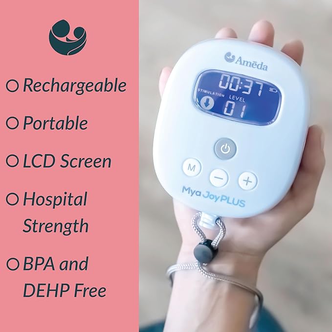 Ameda MYA Joy Plus Electric Breast Pump | Rechargeable | Hospital Grade | Includes HygieniKit & Ameda Pump Parts | Portable Breast Pump Hands Free