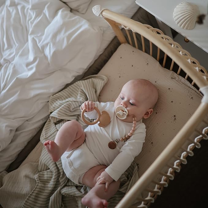 mushie Silicone Baby Teether Toy | Dog Brown