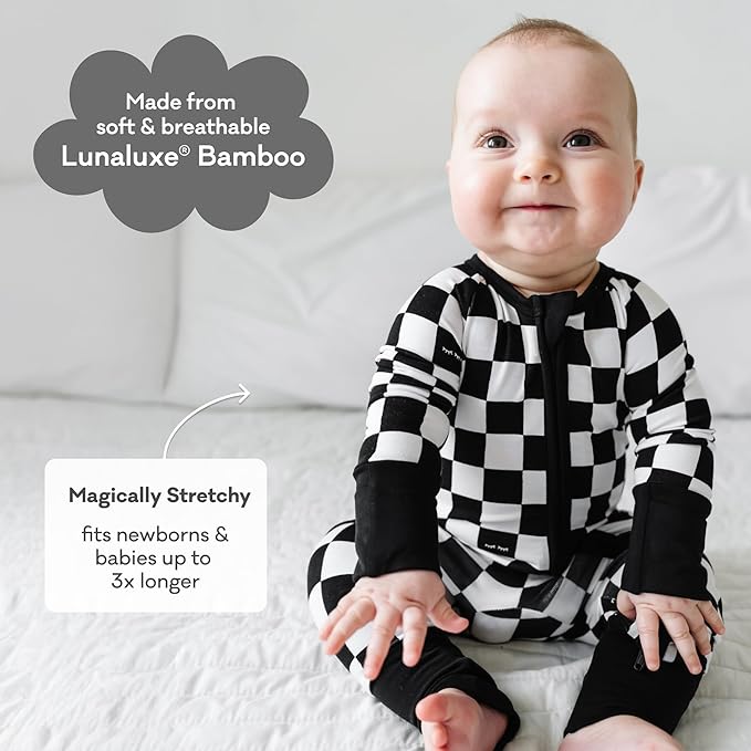 Little Sleepies Pajamas for Baby Boys & Girls, Viscose from Bamboo Baby Pajamas, Preemie & Newborn Sleepers, 2-Way Zipper PJs