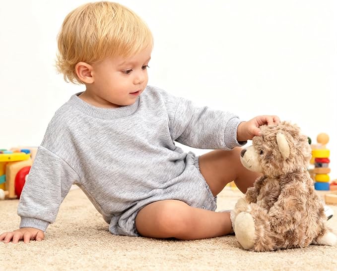 Bafeicao Baby Boy Girl Sweatshirt Romper Organic Cotton Solid Color Long Sleeve Bubble Romper Oversized Warm Fall Winter