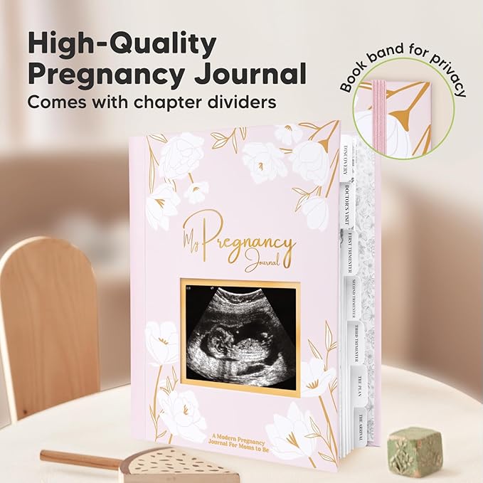 Pregnancy Journal, Pregnancy Announcements - 80 Pages Hard Cover Baby Books For Mom To Be Gift, Baby Memory Book Keepsake, Gender Reveal Gifts For New Moms, Shower & Registry (Blush)
