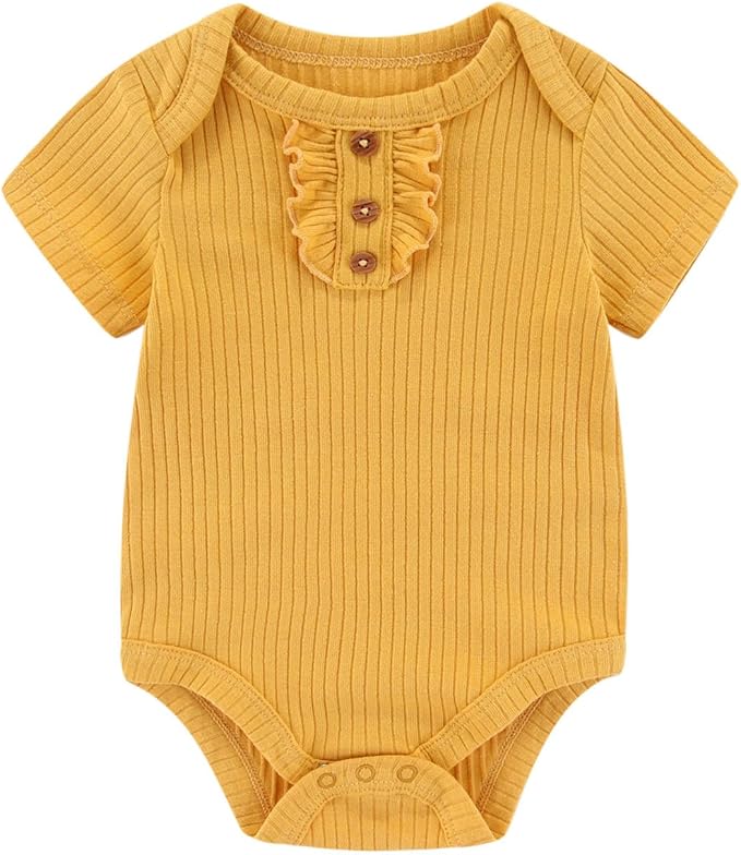 Baby Bodysuit Boy Girl Clothes Soft Newborn Infant Outfit Short Sleeve Romper