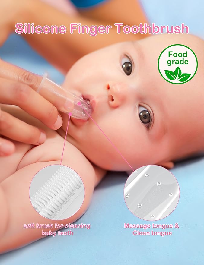 OTTOLIVES Baby Healthcare and Grooming Kit, 15 in 1 Baby Shower Gifts with Nail File, Hair Brush Comb, Toothbrush, Nasal Aspirator, Baby Essentials Kit for Newborn Infant Girls Boys (Pink)