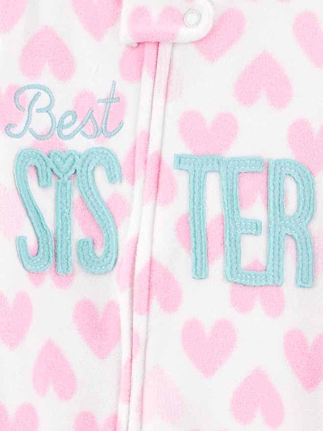 Simple Joys by Carter's girls Loose-Fit Flame Resistant Fleece Footed Pajamas