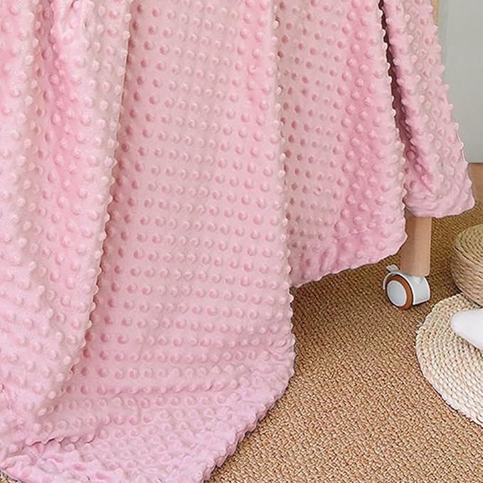 CREVENT Cozy Soft and Warm Sherpa Baby Blanket for Infant Toddler's Crib Cot Stroller Gift for Baby Girls All Season Use(30"X40" Pink Dot)