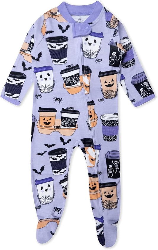 HonestBaby Baby Celebration Sleep & Play Footed One-Piece Pajama Sleeper 100% Organic Cotton