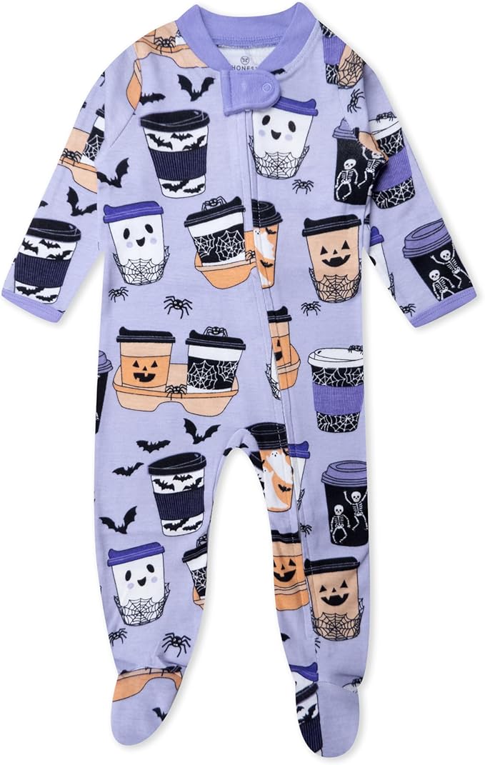 HonestBaby Baby Celebration Sleep & Play Footed One-Piece Pajama Sleeper 100% Organic Cotton