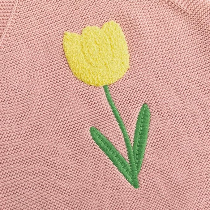 Simplee kids Baby Girls Sunflower Knit Rompers Knit Clothes for Newborn Baby Girls